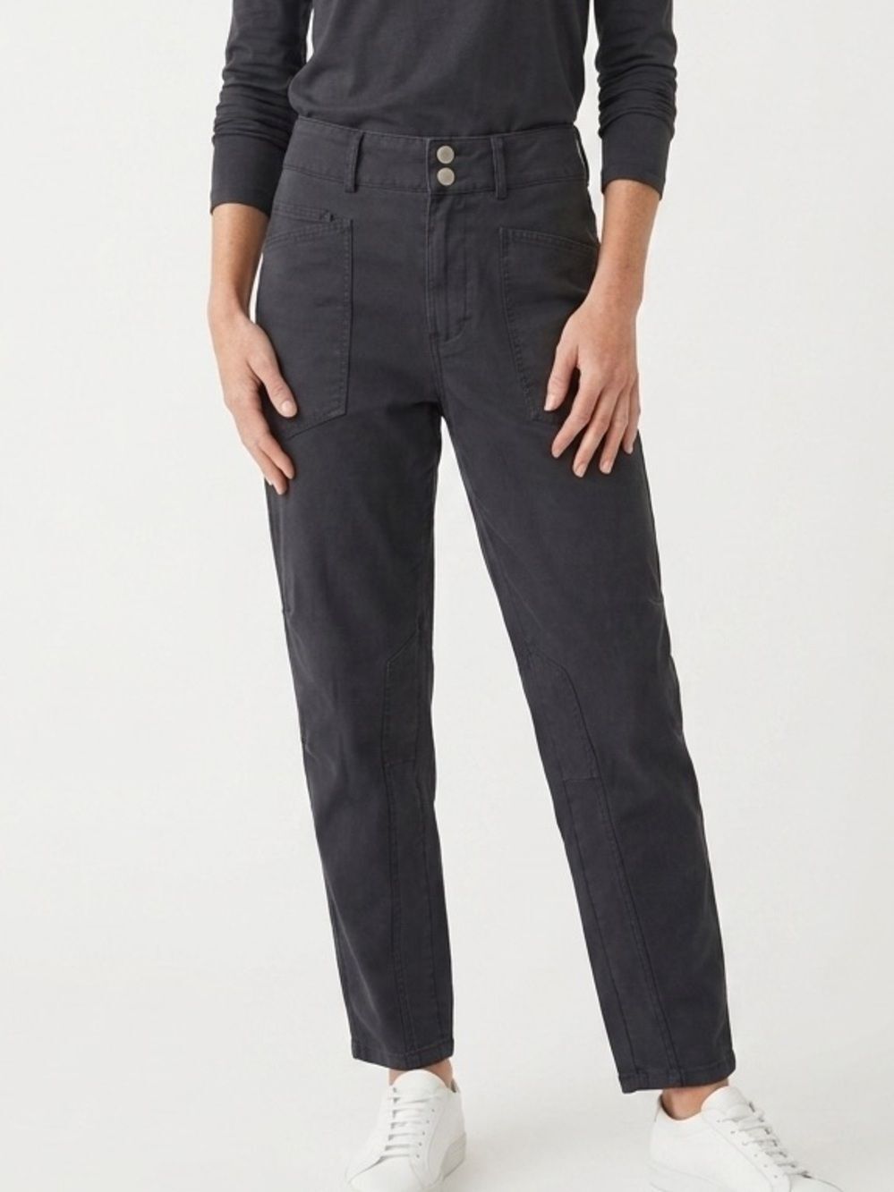 ENTRO | NEW Black Barrel Style Wide Leg Crop Pants Women’s Size Small